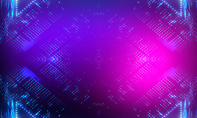 Obraz premium Ultraviolet abstract light. Diode tape, light line. Violet and pink gradient. Modern background, neon light. Empty stage, spotlights, neon. Abstract light.