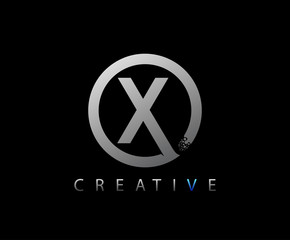 Letter X Digital Network , Technology and digital abstract line network circuit vector logo. .