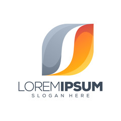 letter S logo design vector illustration