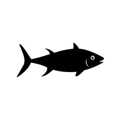Fish icon, logo isolated on white background