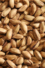 Full frame heap of fresh organic, pistachios