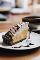 Raw vegan cake, banoffee pie