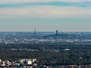 vue aérienne de Paris et de La Défense