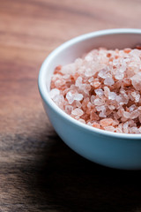Fototapeta na wymiar Healthy food - Pink himalayan salt