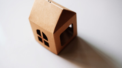 Close-Up House key holder. Buy or sell property concept.