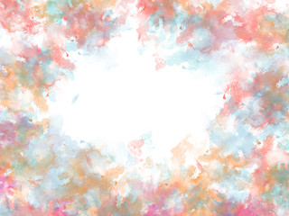 Abstract beautiful Colorful shape watercolor illustration painting background and texture backdrop.