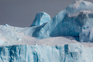 Iceberg floating in the cold water of Antarctica