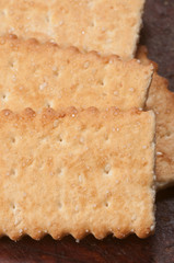 French crackers on a wooden board