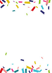 Rainbow Fun Rain Invitation. Confetti Background. Rain Abstract Invitation. Color Invitation Illustration.