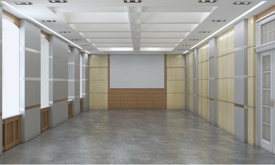 empty pavilion, interior visualization, 3D illustration