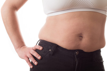 Naklejka premium Fat woman