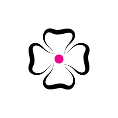 Beauty plumeria icon flowers design illustration Template