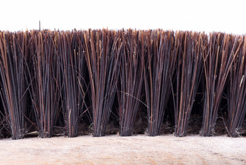 Old hair brush with some hair in it