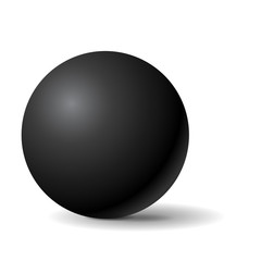Black sphere. 3d geometric shape