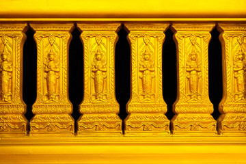 Fototapeta premium Architecture in Wat Phra That Doi Phra Chan in Mae Tha District, Lampang, Thailand.
