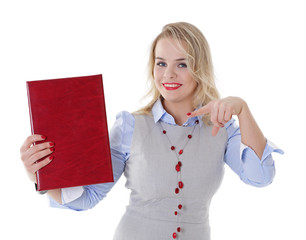 Girl with a folder