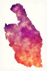 Moldova region watercolor map of Romania