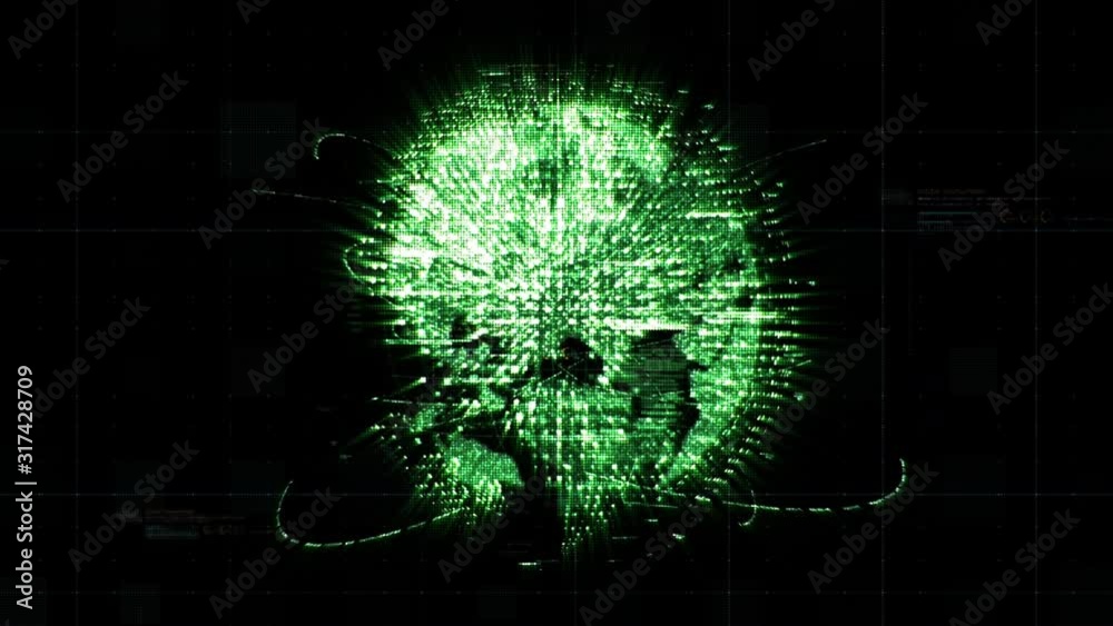 Poster Futuristic graphic use interface head up display with virtual holographic motion elements for background screen display