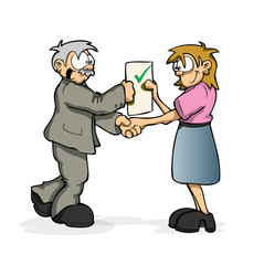 being rewarded for a successful work