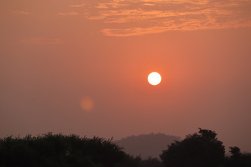Sunset and sunrise Scenery Background