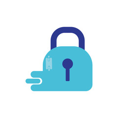 Isolated padlock icon vector design