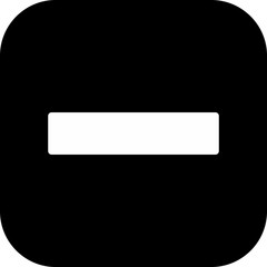 Minus icon isolated on background