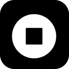 Stop icon isolated on background