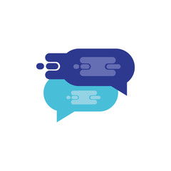 Isolated communication bubbles vector design