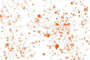 Abstract orange watercolor on white background