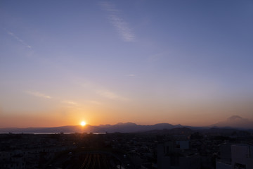 夕焼けの空