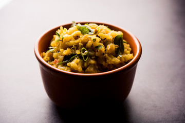 Aloo ka bharta,  sabzi is a tasty dish from India  made using spiced mashed potato prepared especially in northern parts of India