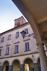 Market square in Pescia, Tuscany, Italy