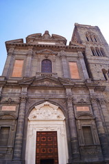 Facade of the cathedral of Pescia, Tuscany, Italy