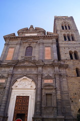 Fototapeta na wymiar Facade of the cathedral of Pescia, Tuscany, Italy