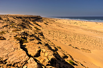 cliffs plage blange in the south of morocco