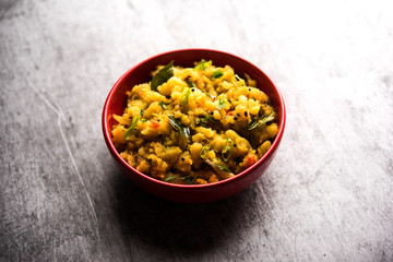 Aloo ka bharta,  sabzi is a tasty dish from India  made using spiced mashed potato prepared especially in northern parts of India