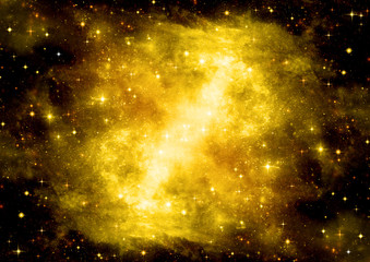 galaxy in a free space. 3D rendering