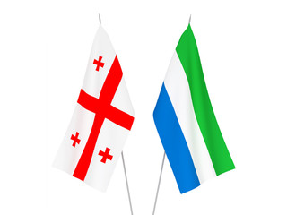 Georgia and Sierra Leone flags