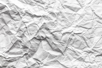 Crumpled white paper as abstract background