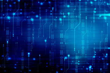 Obraz premium 2d illustration Abstract futuristic electronic circuit technology background