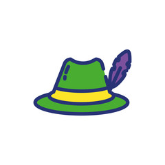 Isolated mardi gras hat vector design