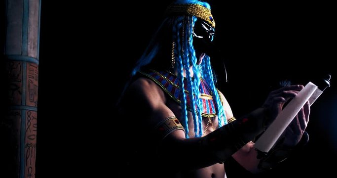 Muscular Thoth the god of wisdom, writing and hieroglyphics, 4k