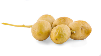 fresh Date Fruit an Isolated on White Background