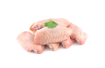 raw chicken wings an isolated on a white background