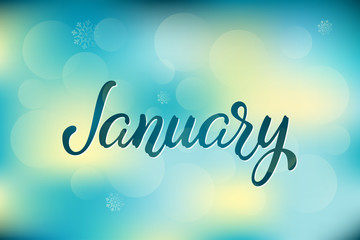 Lettering phrase January