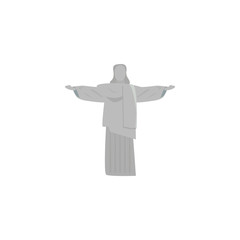 Isolated brazil jesus christ statue vector design