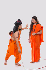 lakshman creating a protection spell around sita