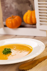 Fresh Homemade Organic Pumpkin Soup