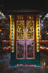Fototapeta premium Inside old chinese temple (Man Mo Temple) in Hong Kong