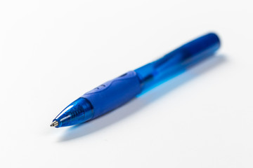 ballpoint pen isolated on a white background. Nice pen mockup for corporate business